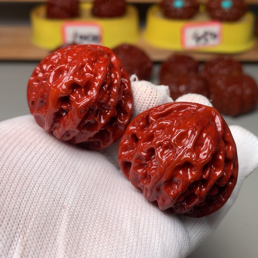 文玩核桃把件野生荔枝纹