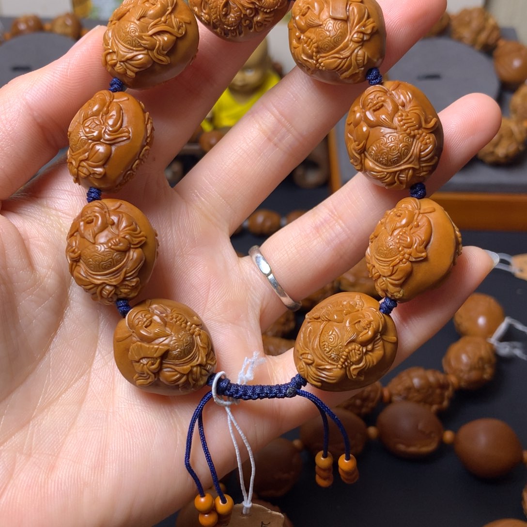 橄榄核手串/手链财神爷