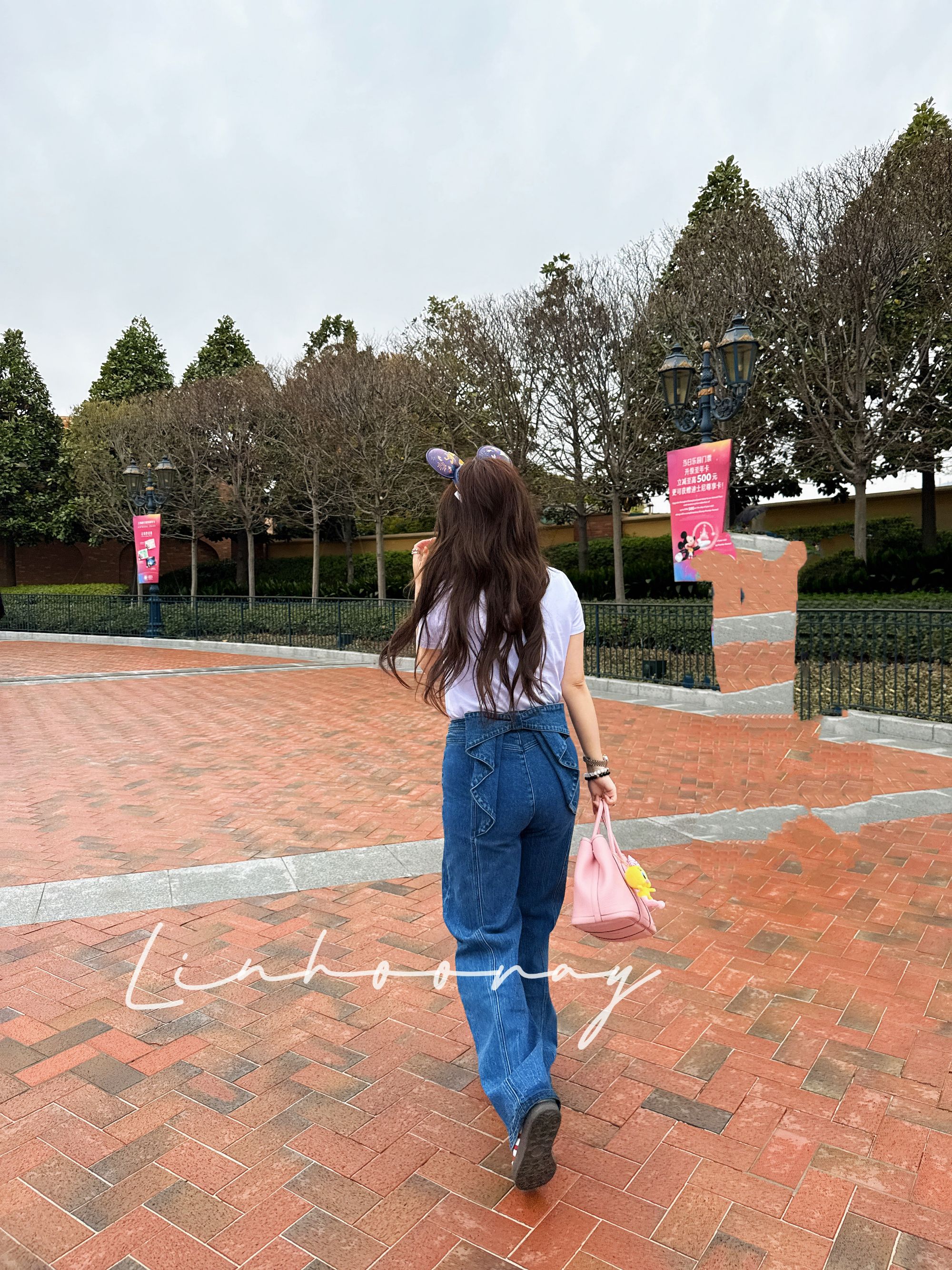 【sKycaptian】刘亦菲同款蝴蝶结显瘦日常高级牛仔裤#SK02934