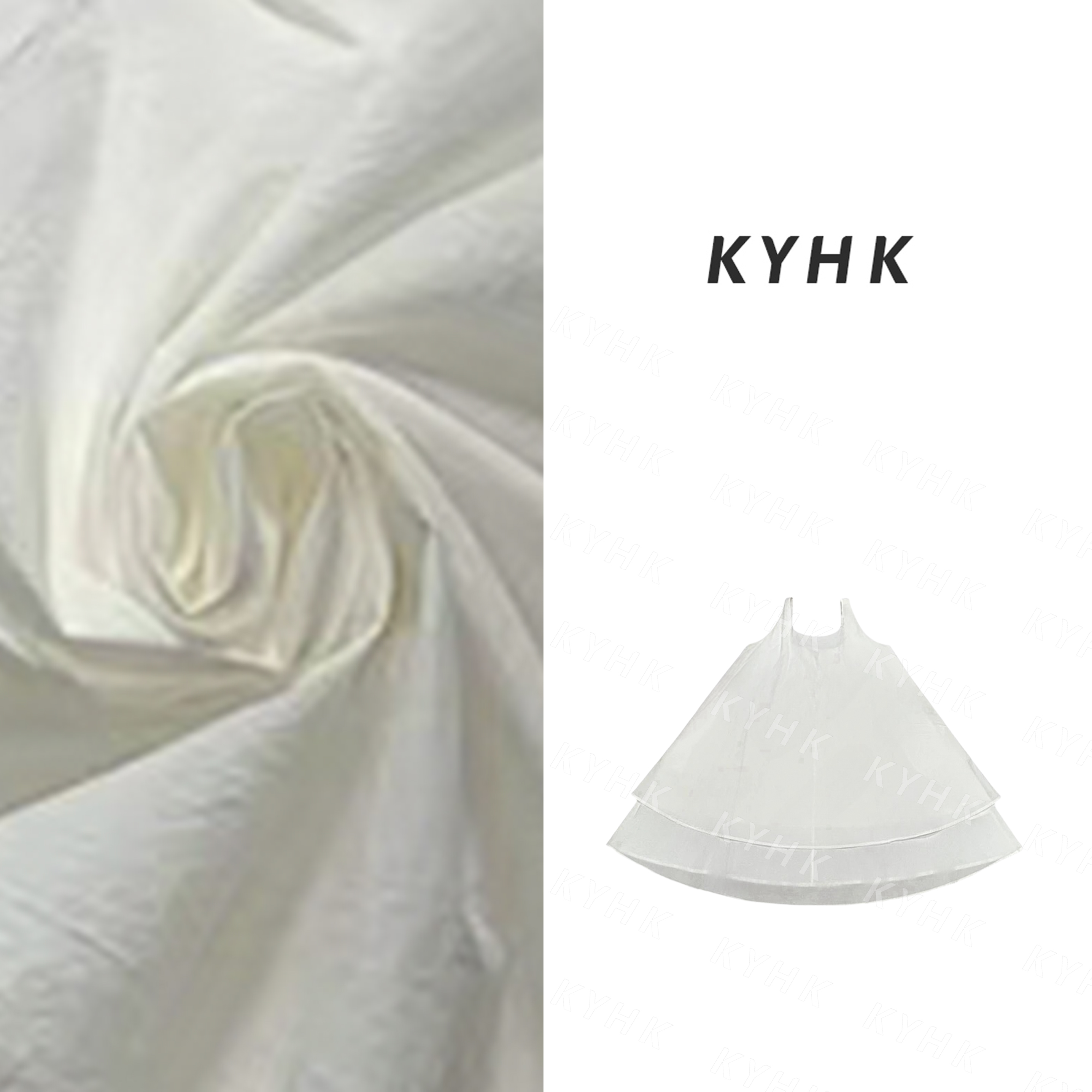 KYHK 极简休闲双层百搭吊带小白裙250327