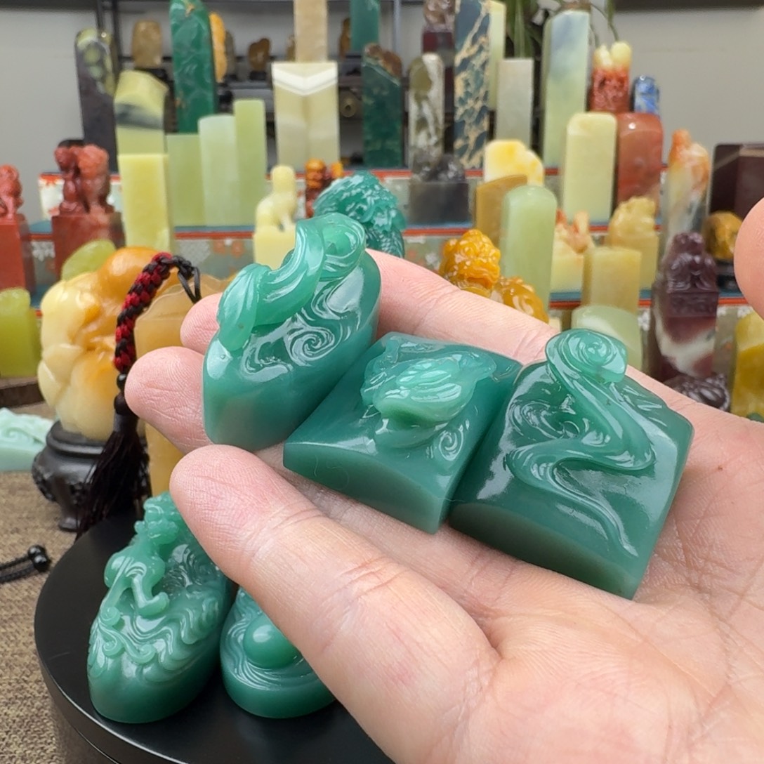 图***2昌化石印石雅安绿185