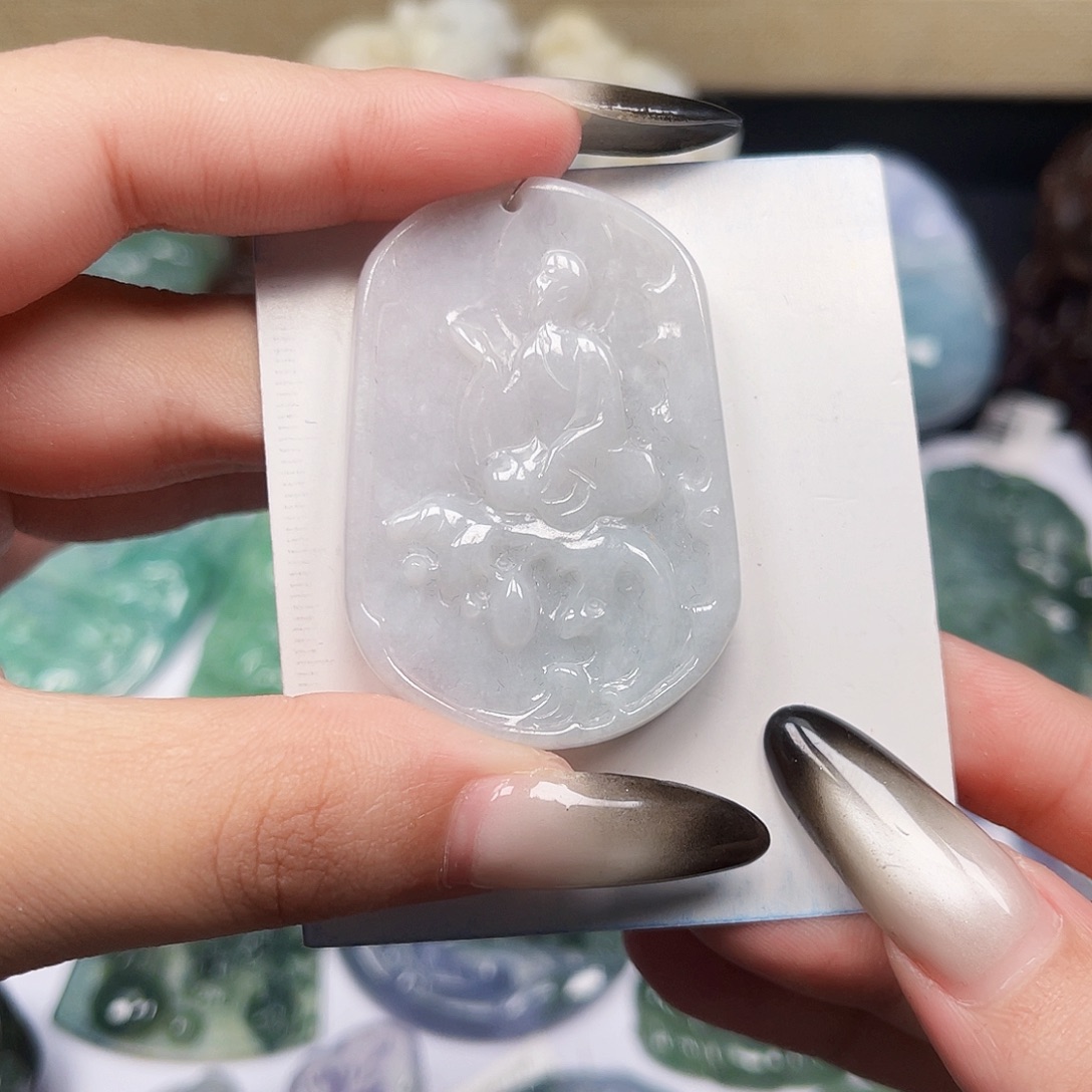 翡翠未镶嵌颈饰天然