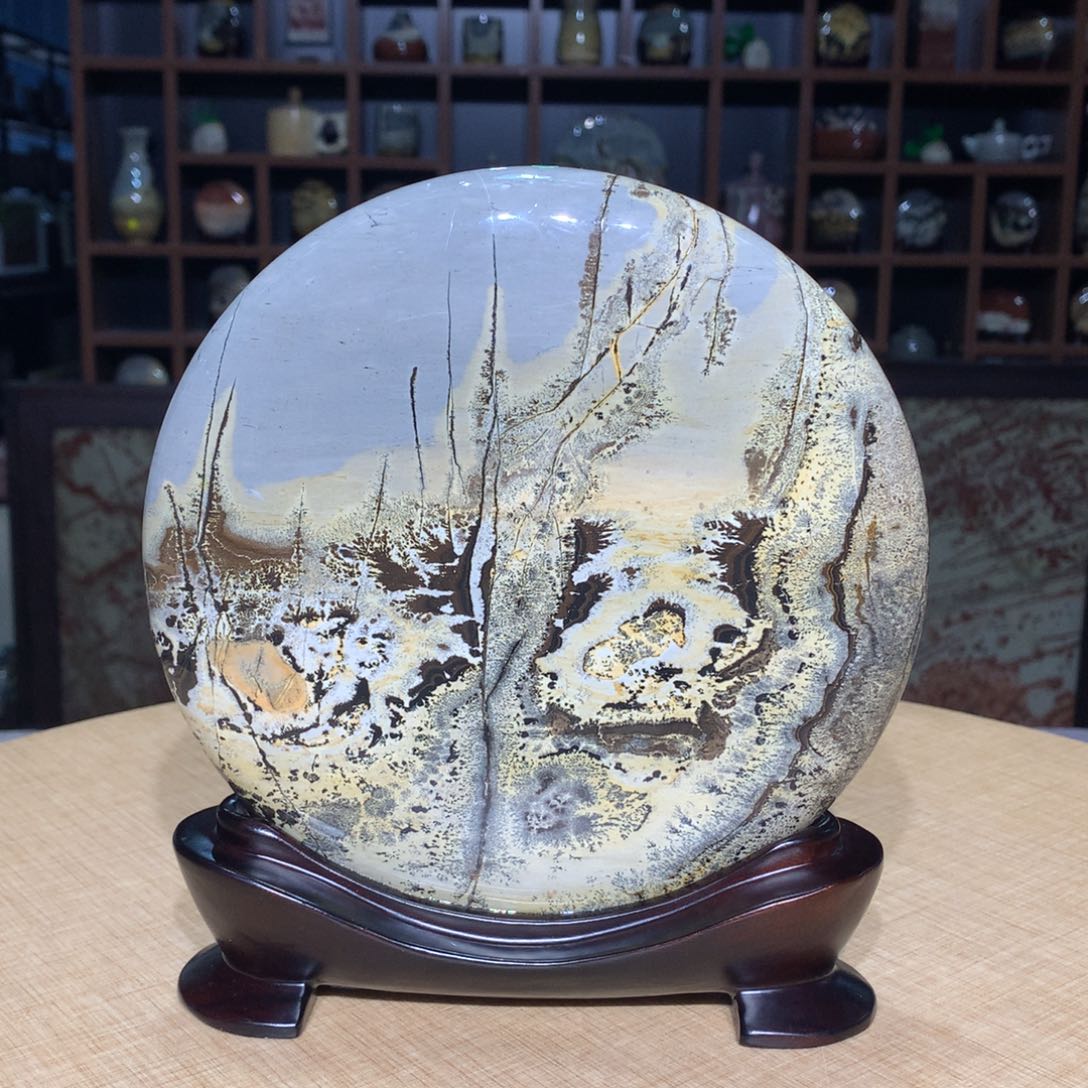 紫砂广西国画石摆件，收藏观赏