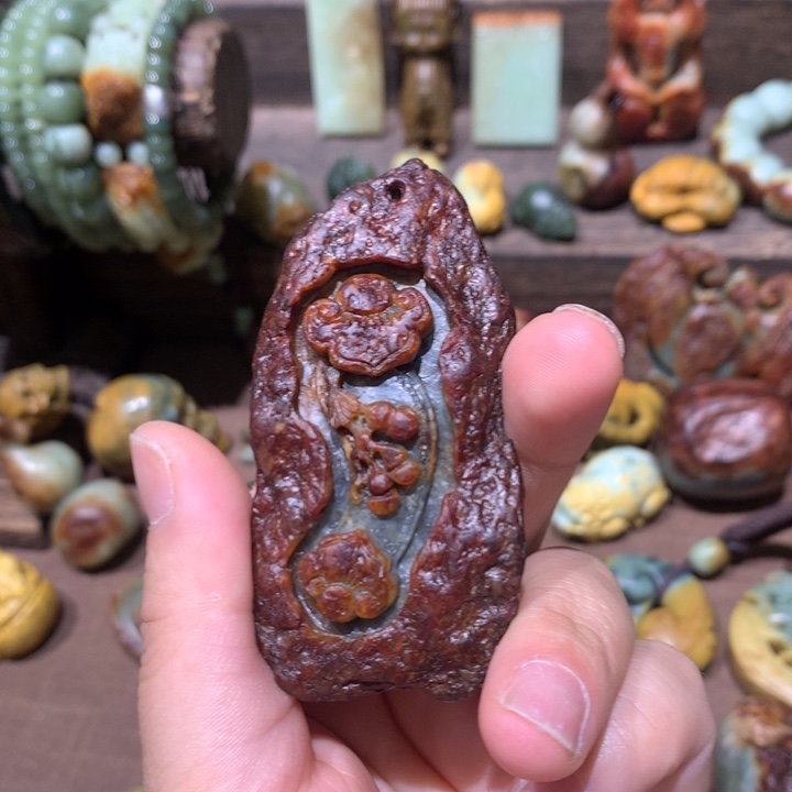 岫岩河磨玉（透闪石质玉）未镶嵌挂件