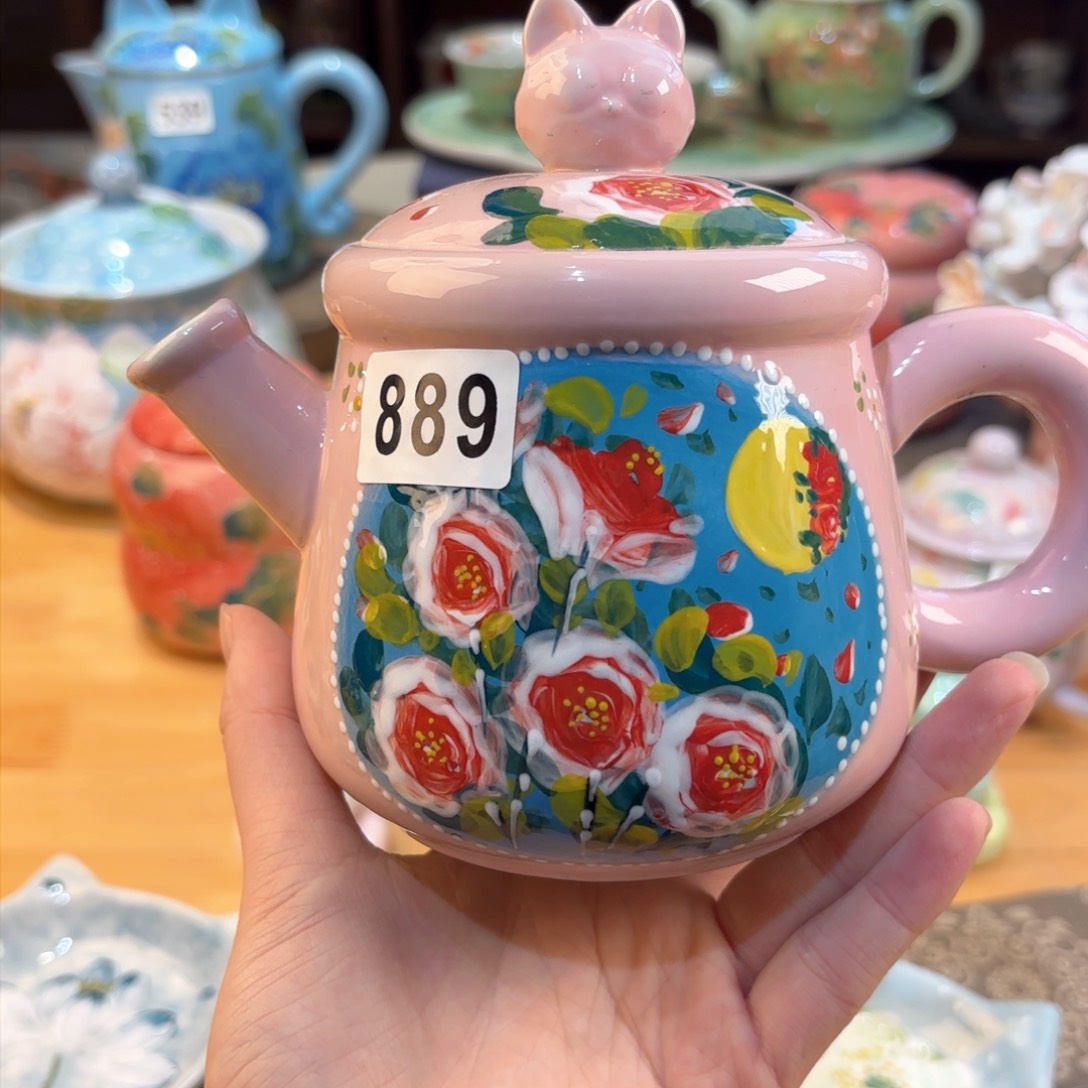 景德镇手绘高温釉下彩陶瓷茶具
