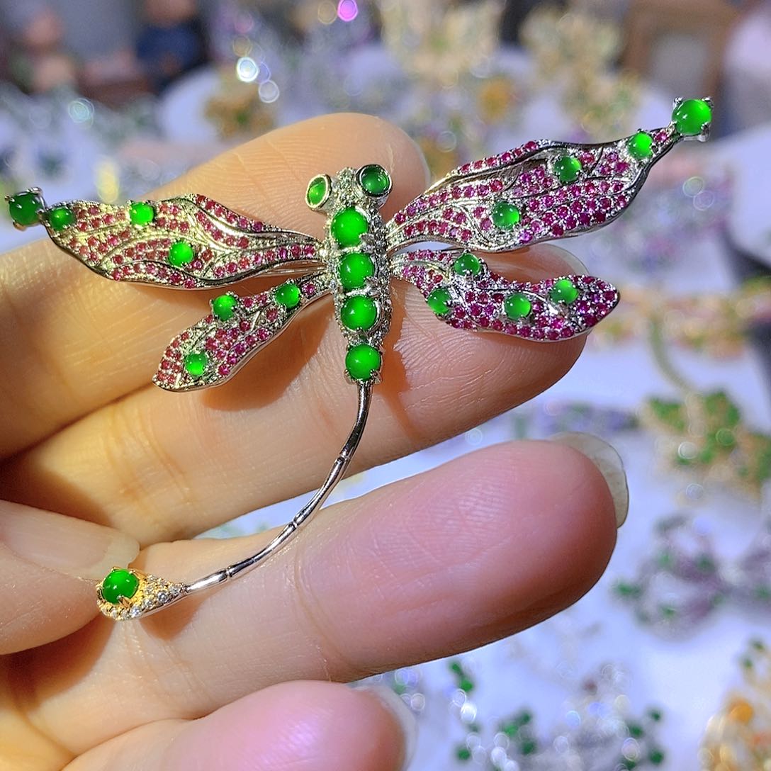 颈饰银S925镶嵌翡翠