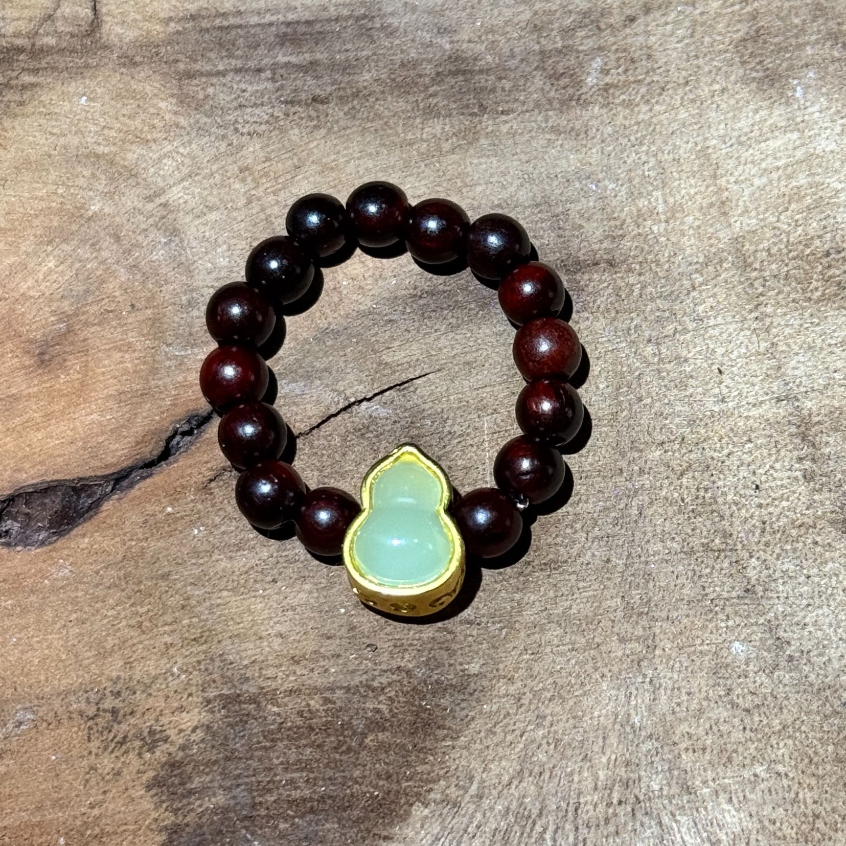 K352小叶紫檀戒子+葫芦（无礼盒）