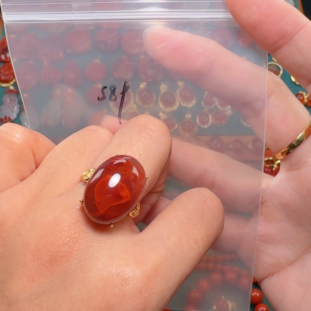 南红玛瑙南红银S925镶嵌