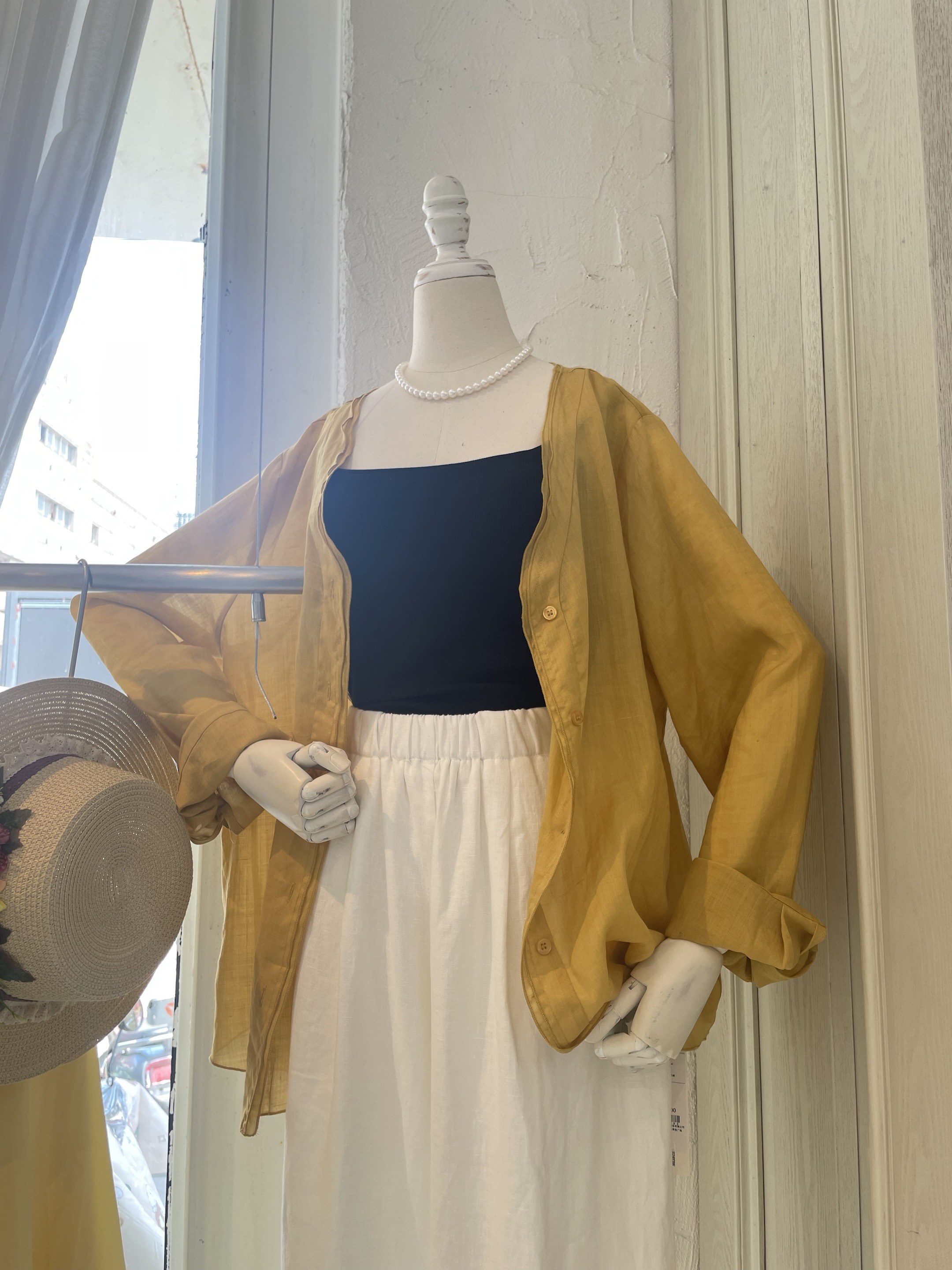 【门店同款】ENJOY夏季“后花园”简约长袖衬衫162502345