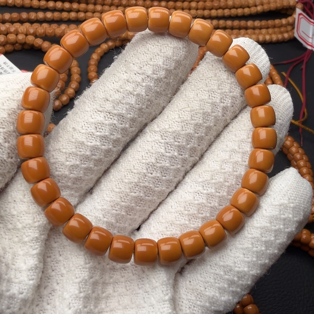 橄榄核手串老挝橄榄核核尖直切微倒角单圈7.2mm