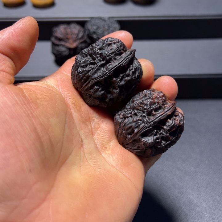 文玩核桃把件B紫衣将军磅38mm