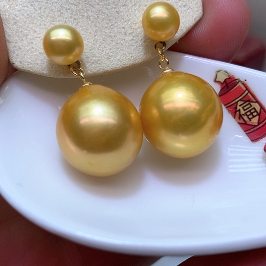 淡水珍珠耳饰银S925镶嵌