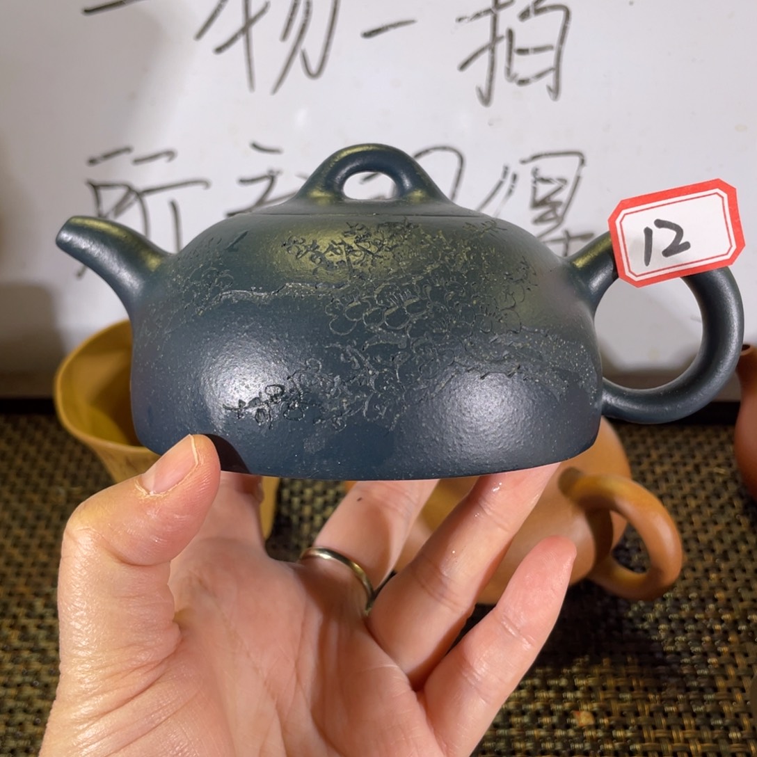 紫砂茶壶半月微瑕全手