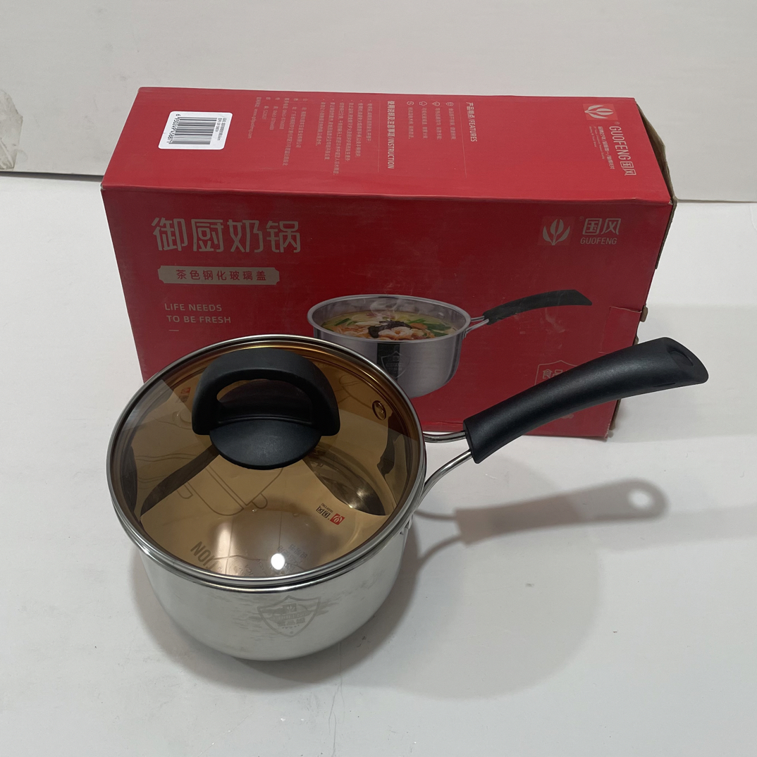 国风御厨食品级钢16cm奶锅—5887