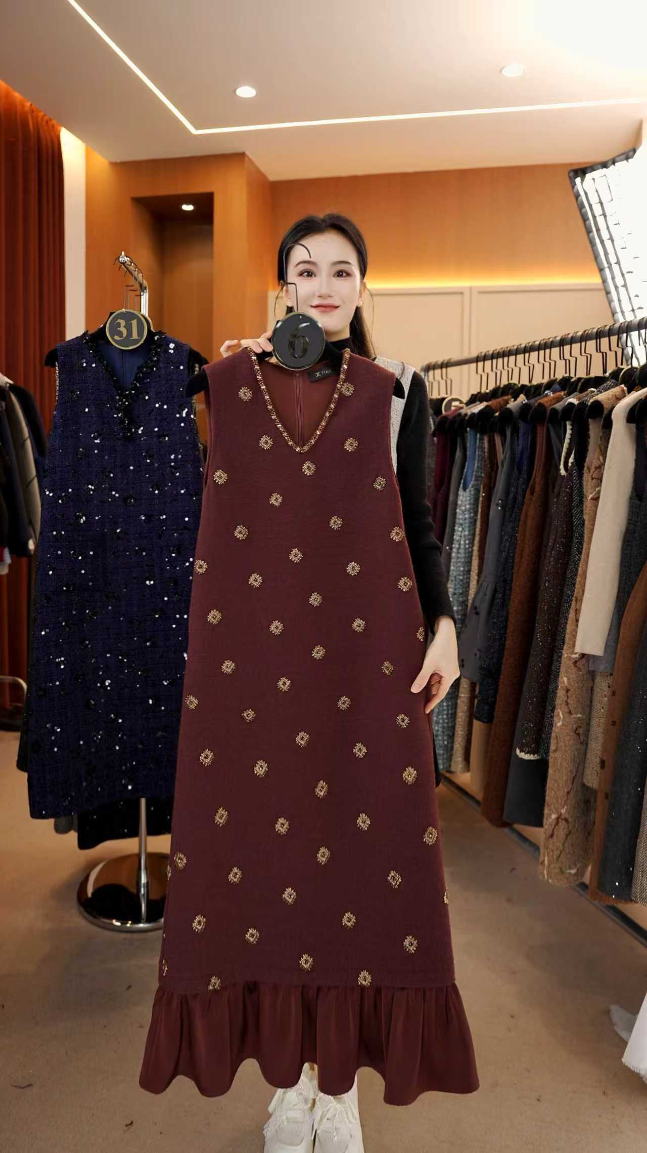 【宠粉价】法式赫本轻奢时尚气质无袖设计连衣裙NH-WX029