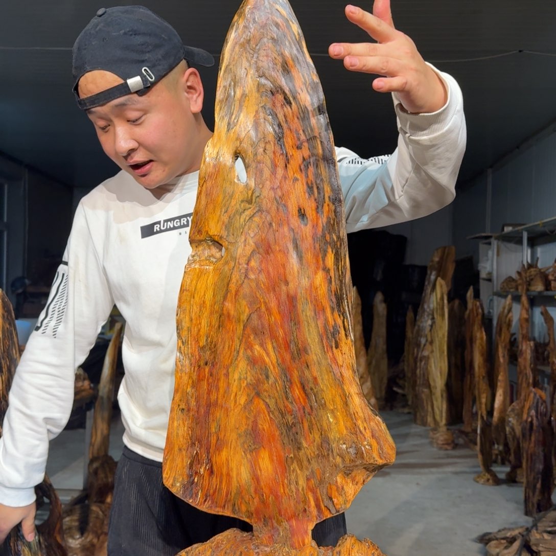 不***悔木佳友琥珀木摆件30