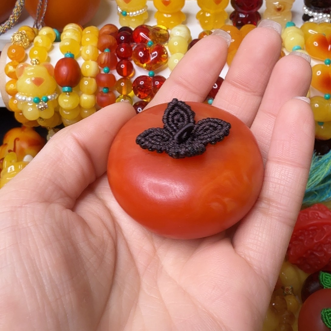 山***月非金属柿子红色柿子单颗