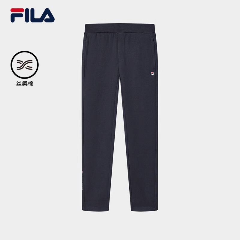 Fila/斐乐男士针织长裤2024春季新款简约直口休闲裤F61M513601B