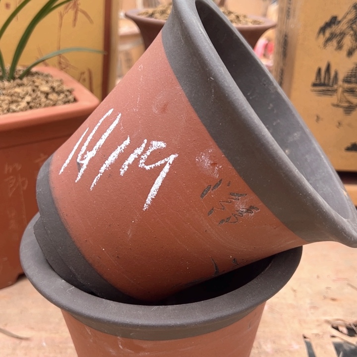 红陶紫砂兰花盆wei x