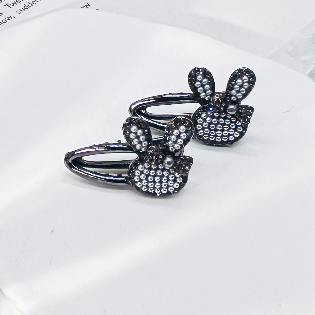 【HP·轻奢】兔子小压夹3CM（一对）-7989