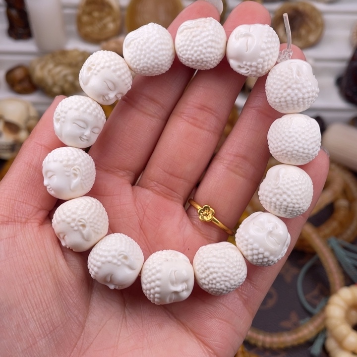 驼骨手串/手链鹿角雕刻15