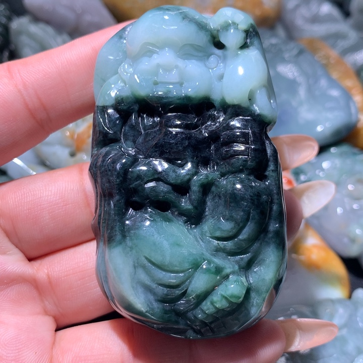 翡翠未镶嵌颈饰保真天然A货翡翠