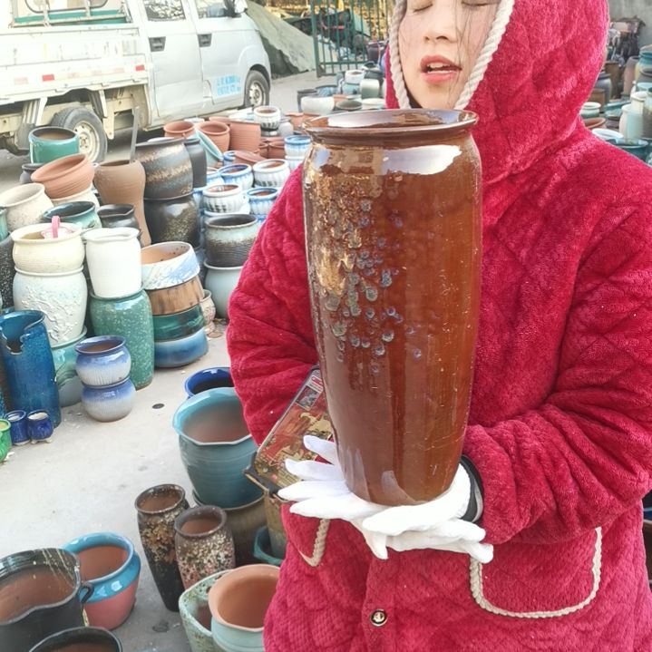 红陶口16高37一个盆