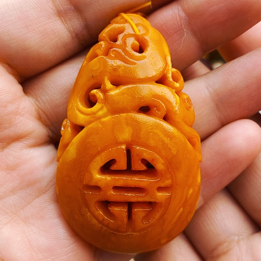 蜜蜡颈饰未镶嵌天然保真假一赔十353