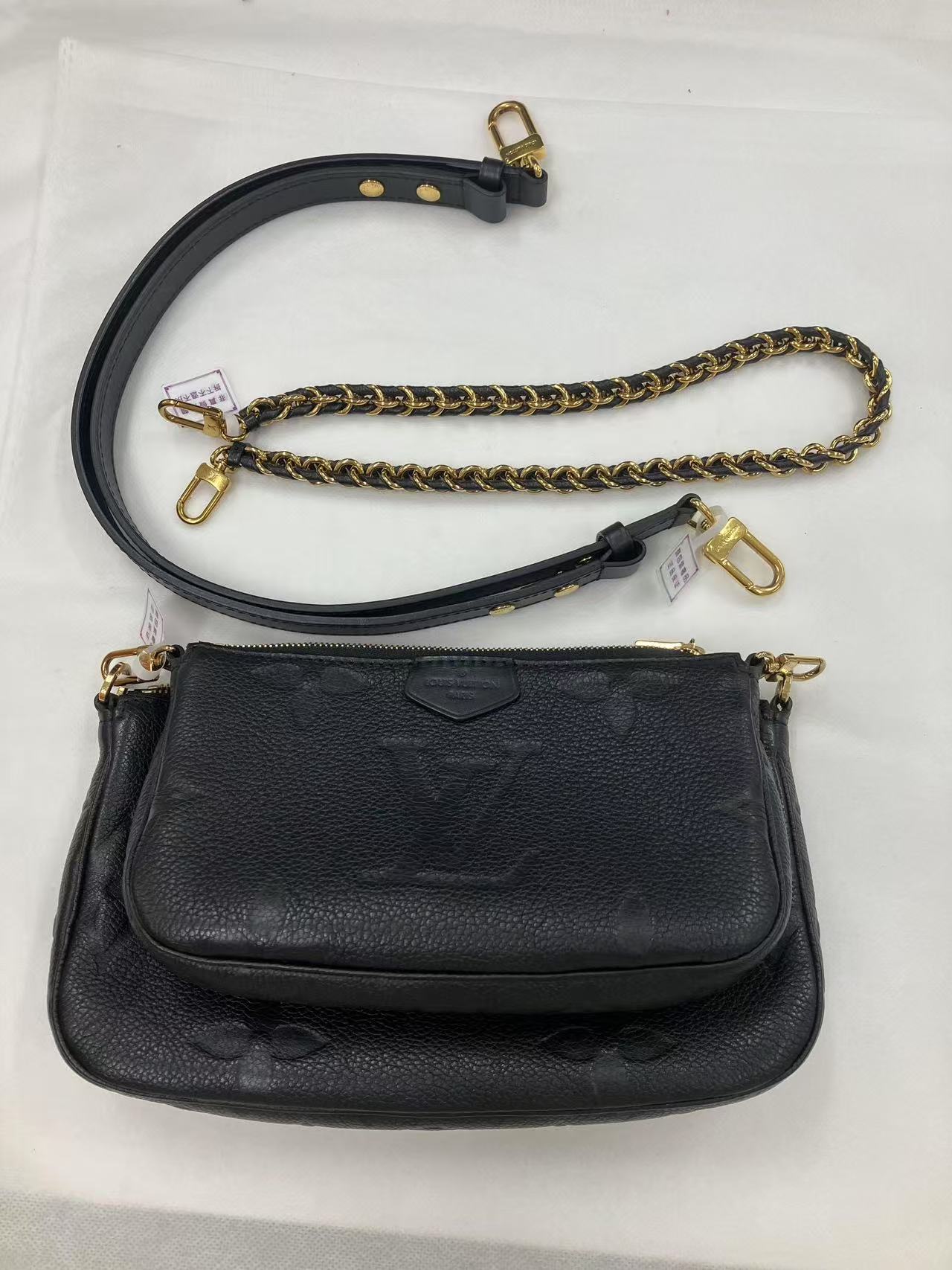 95新 LouisVuitton/路易威登 GGS四合一黑色单肩包芯片款37808295