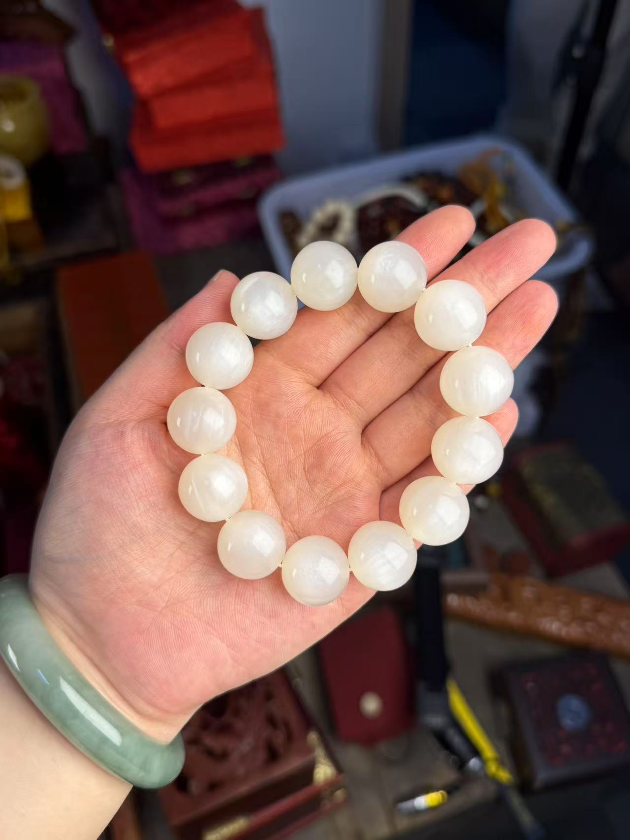 天然海云母16mm手串-------------------