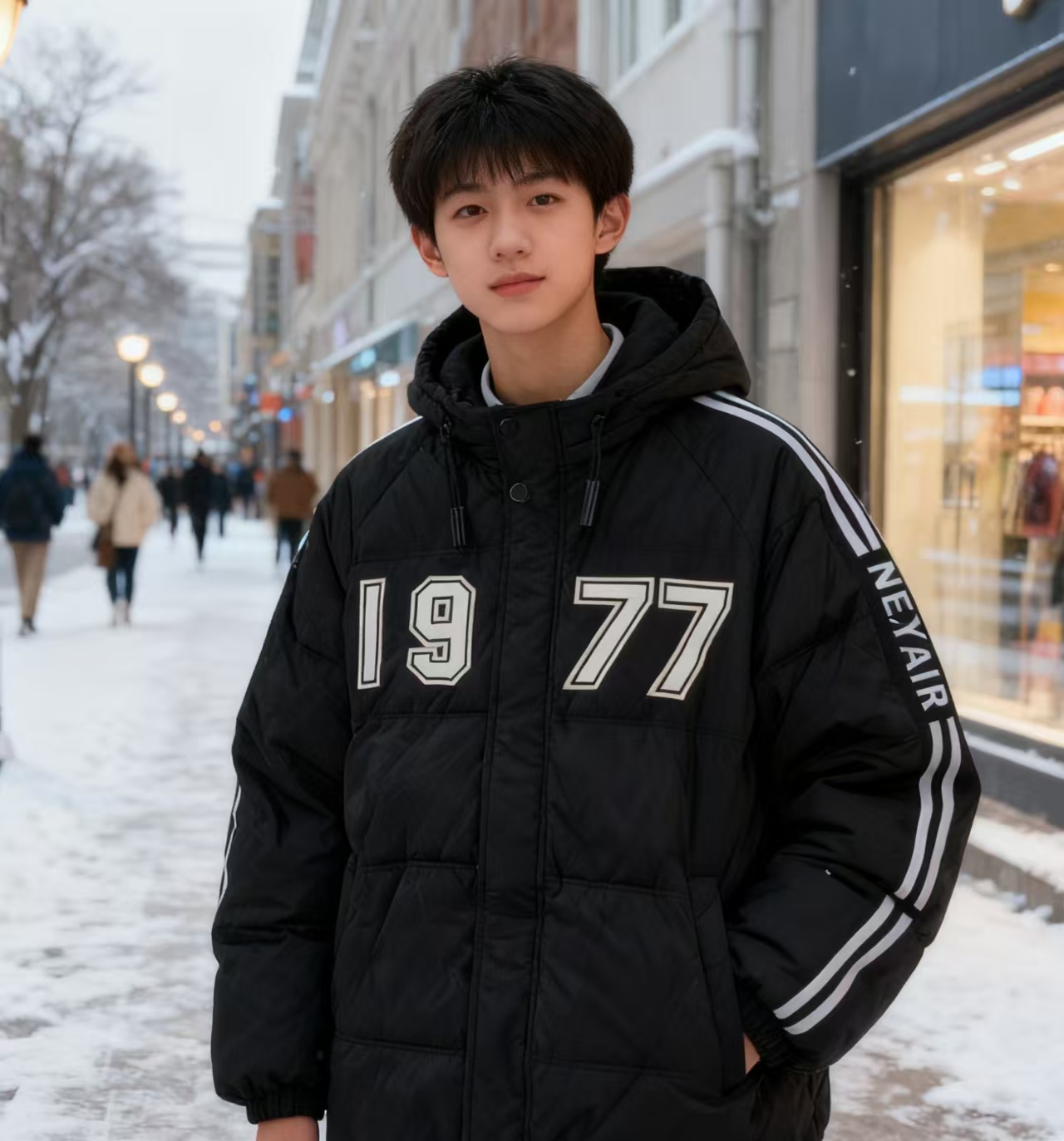 2281咖色黑色1977棉衣外套大童秋冬GYD