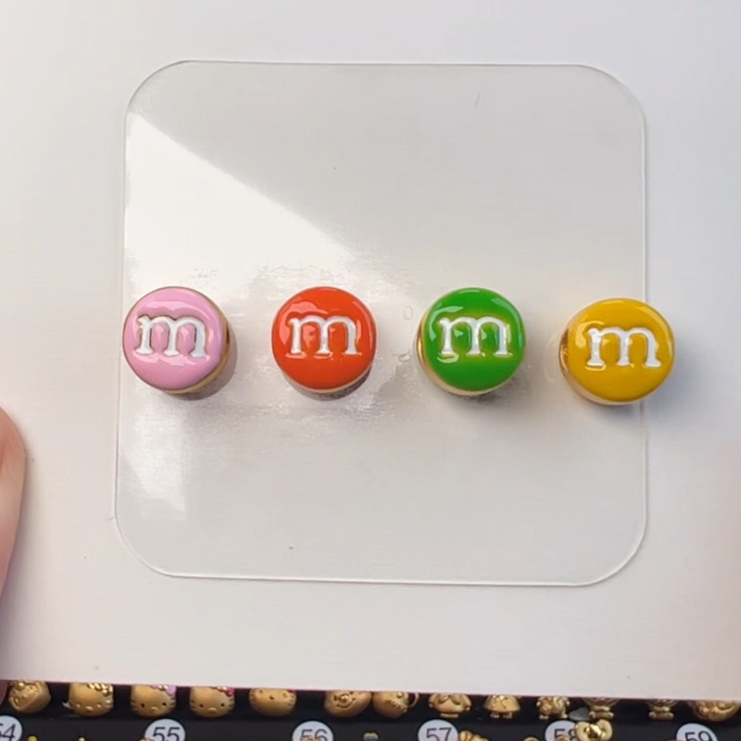 足金999黄金巧克力豆m豆彩虹豆