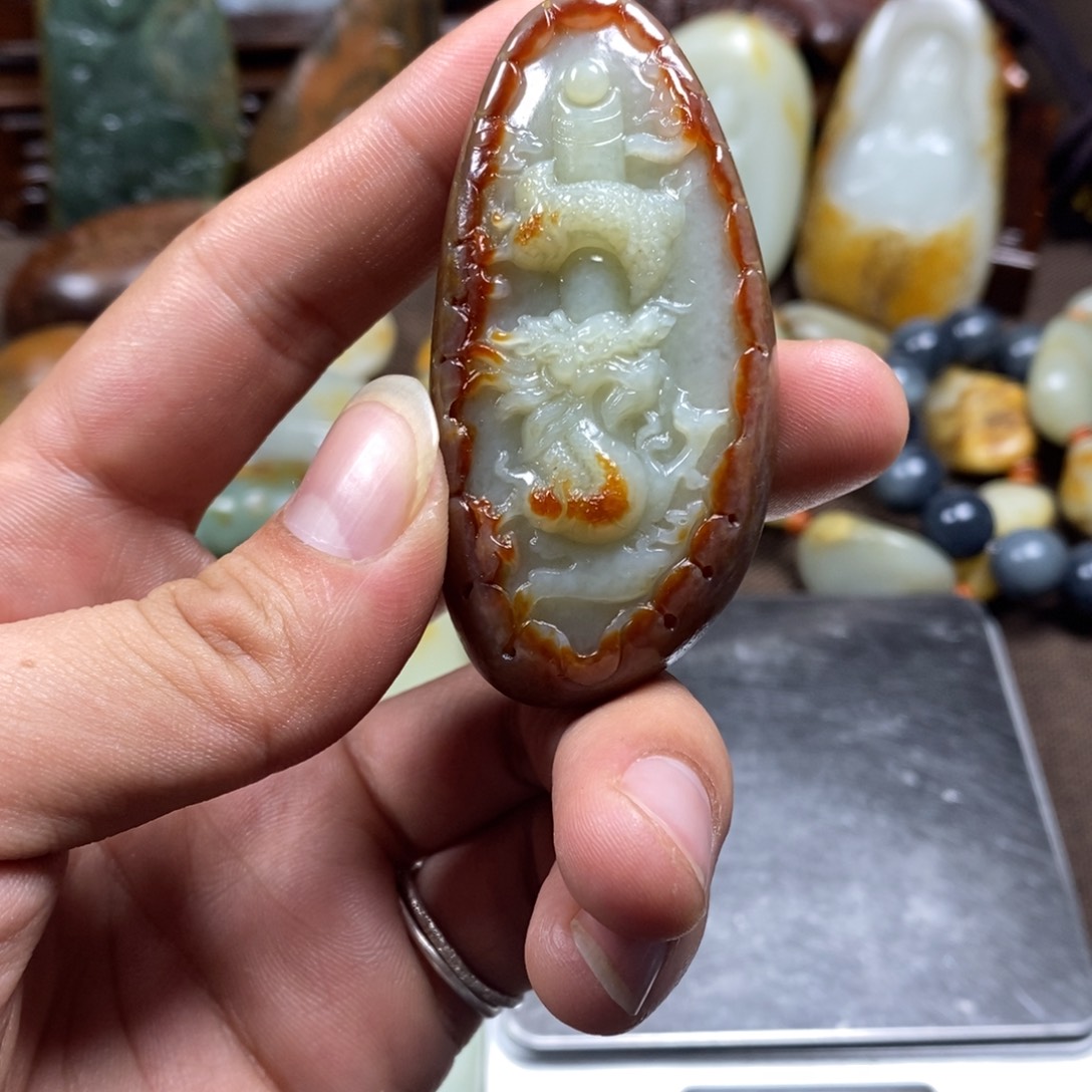 和田玉未镶嵌挂件