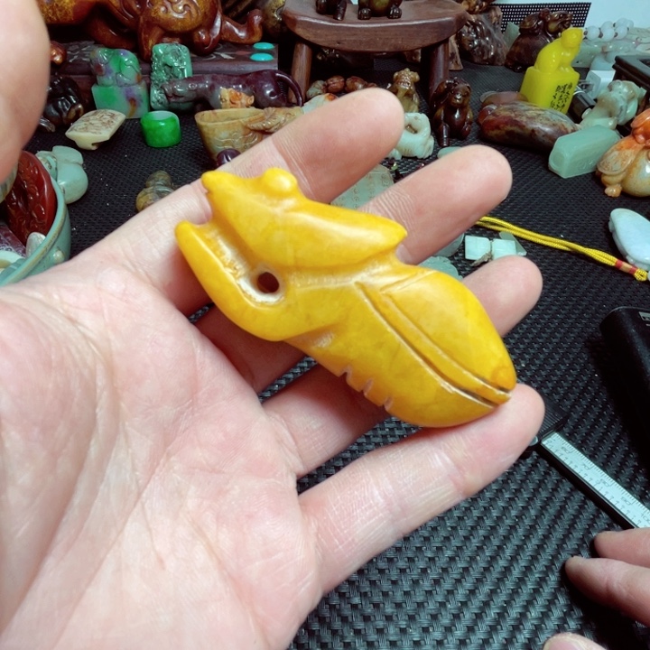 白玉菩提把件漂亮