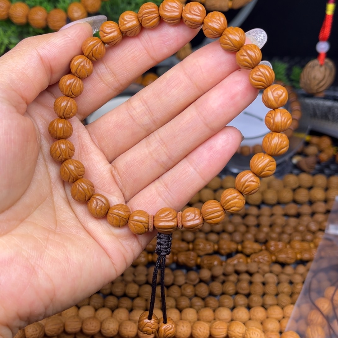 河***、文玩核桃手串玉龙脊手持