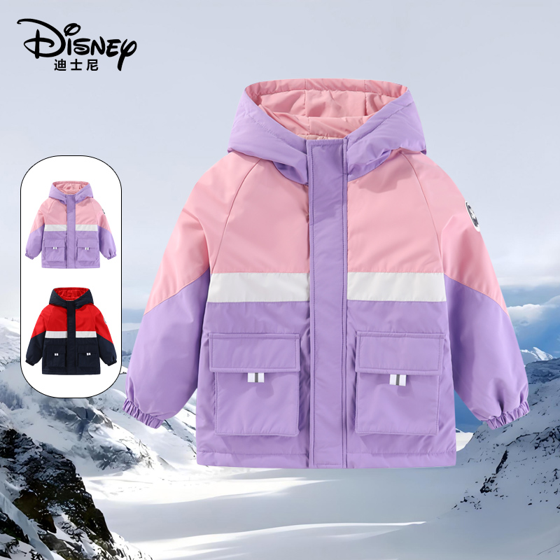 【乐宝清货】【全现货+运费险】迪士尼儿童夹棉保暖连帽外套XPR3SA108