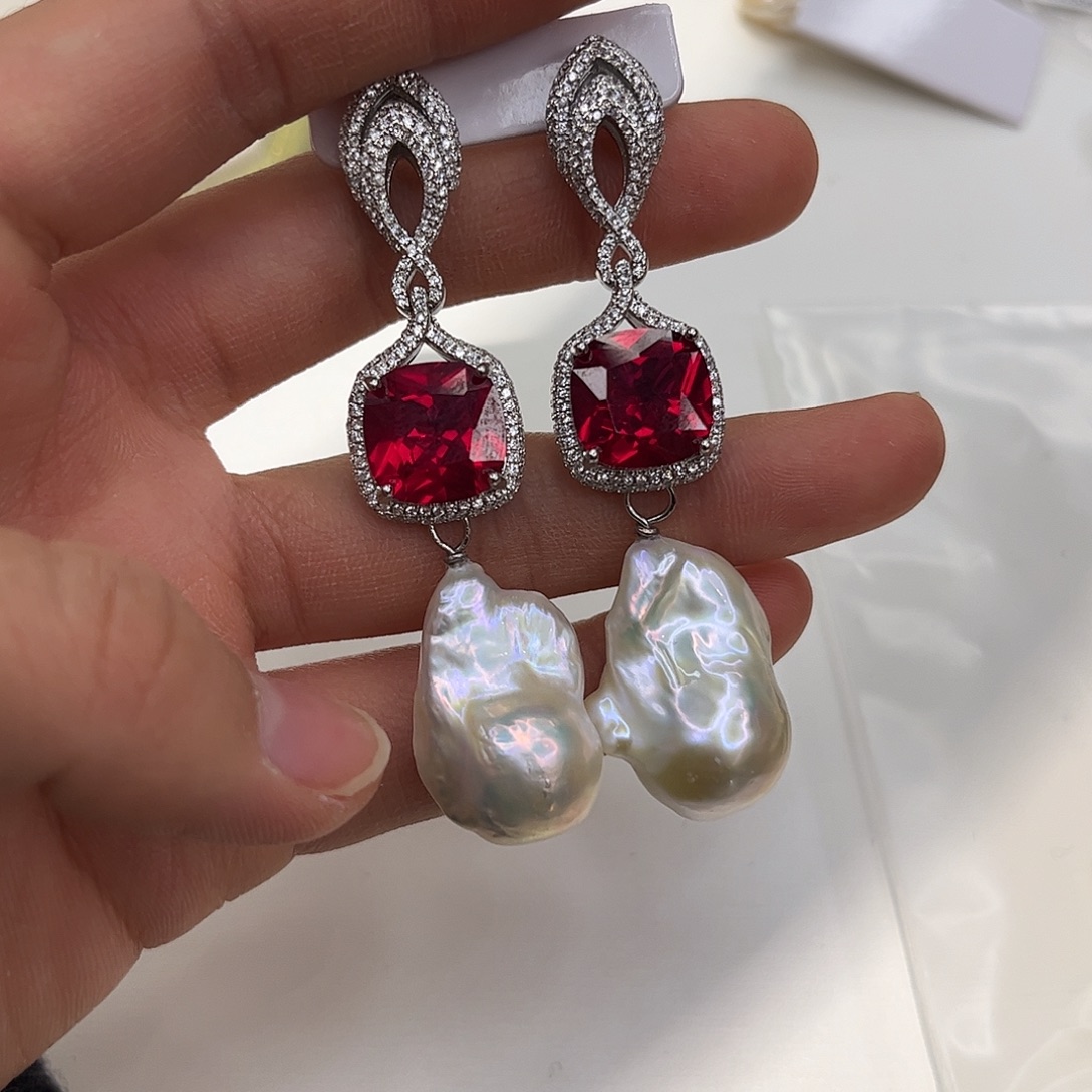 耳饰淡水珍珠钛钢