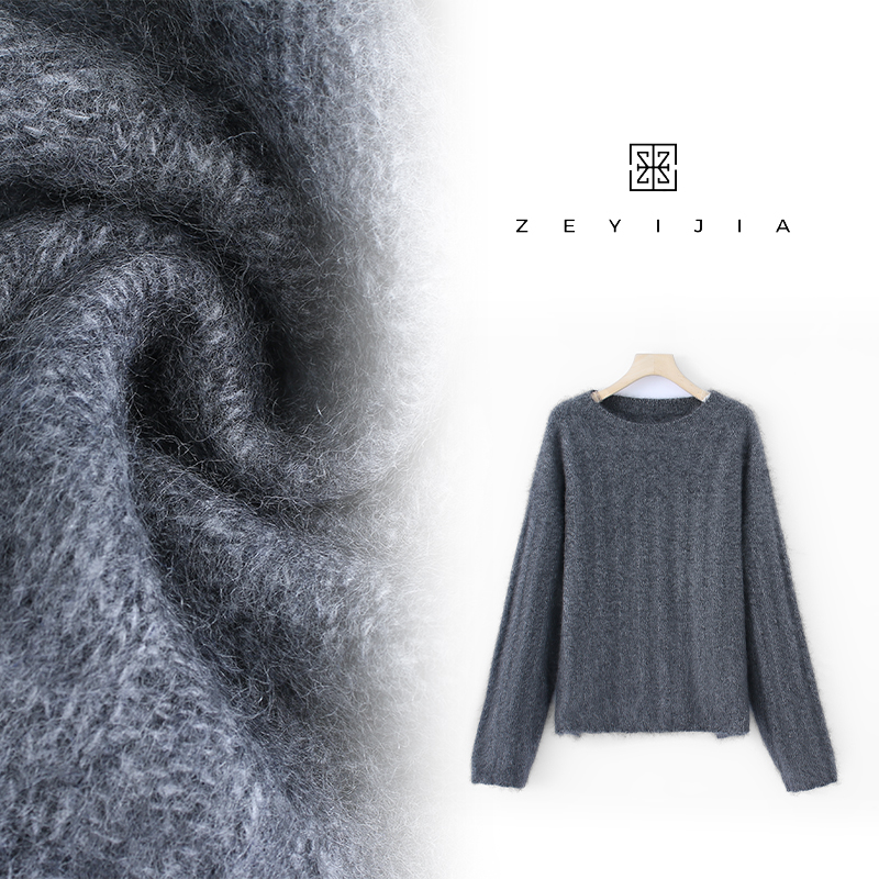 长袖针织时尚百搭镂空宽松圆领秋冬MSY-809