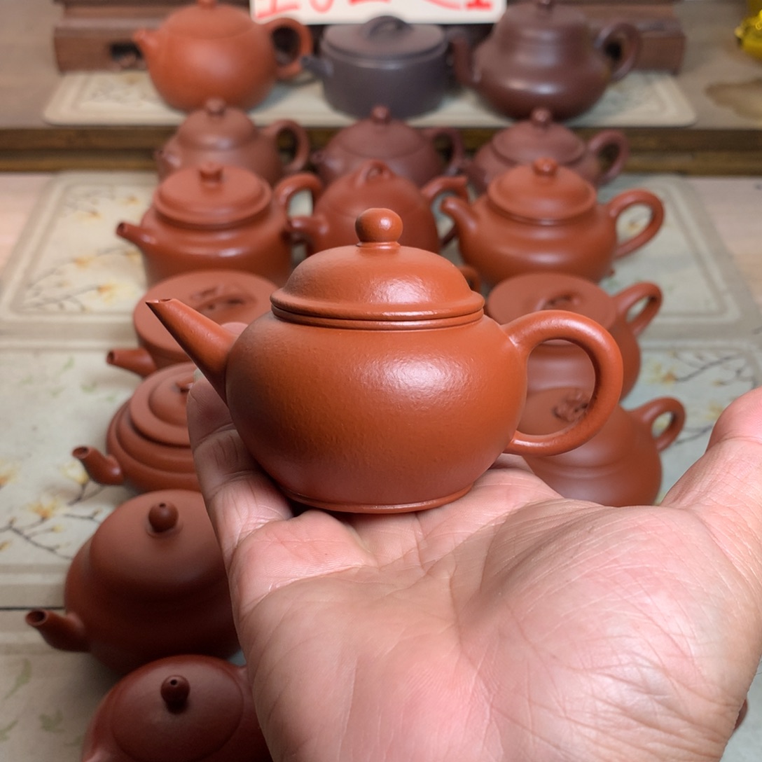 铝全.手工福利朱泥水平壶