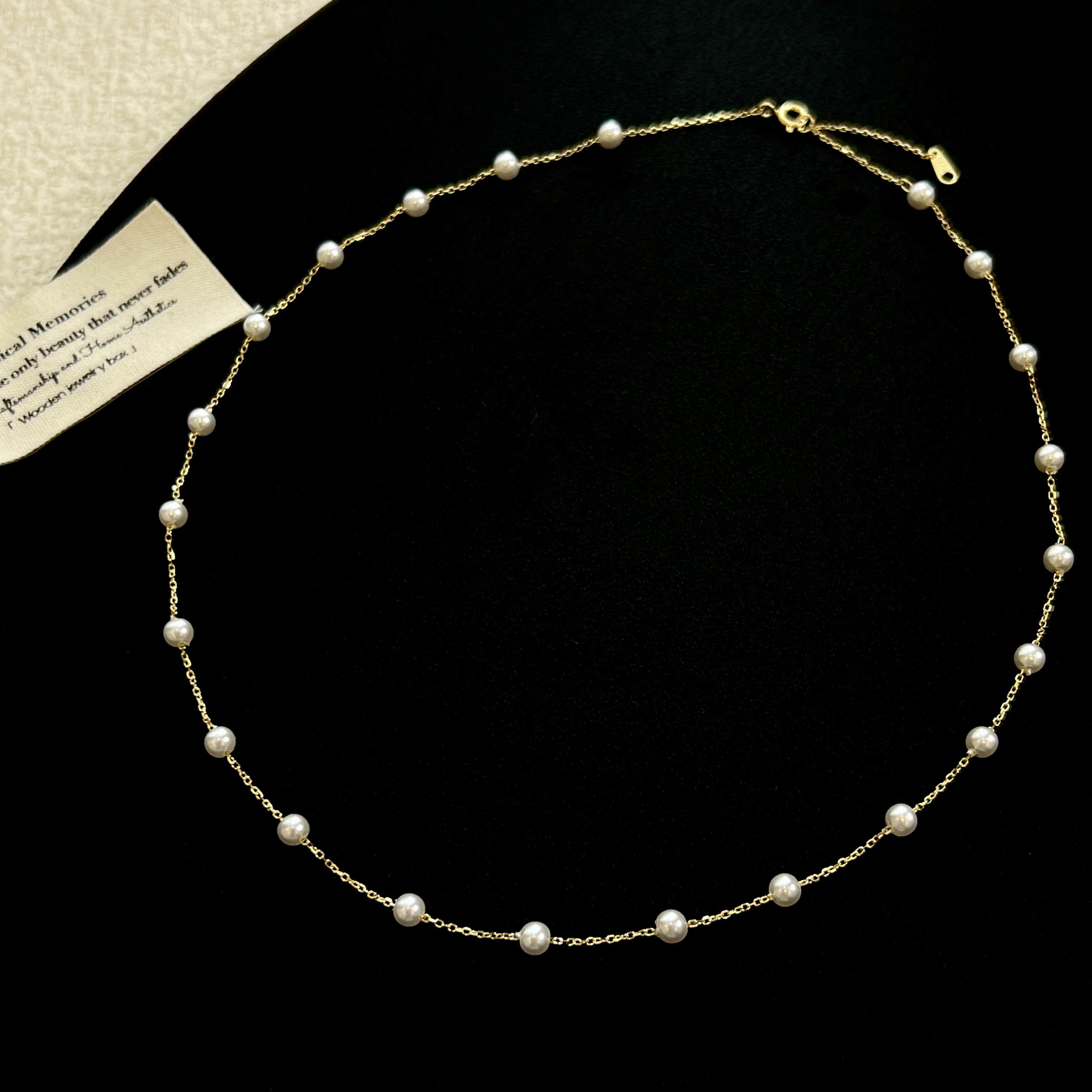 链子925银仿珍珠 超推荐百搭【城堡的公主】小米珠锁骨链项链1550