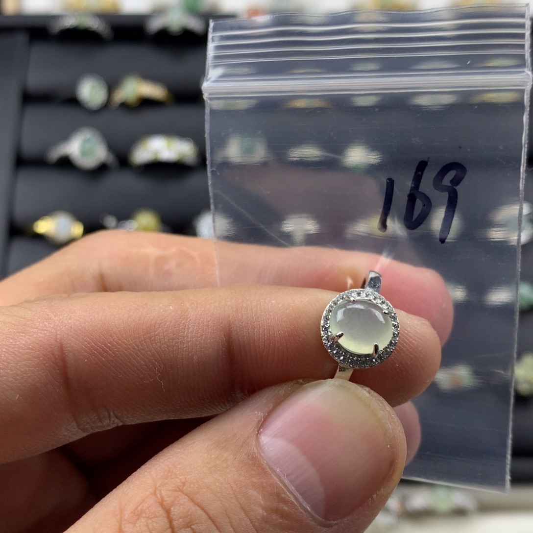 翡翠银S925镶嵌戒指169