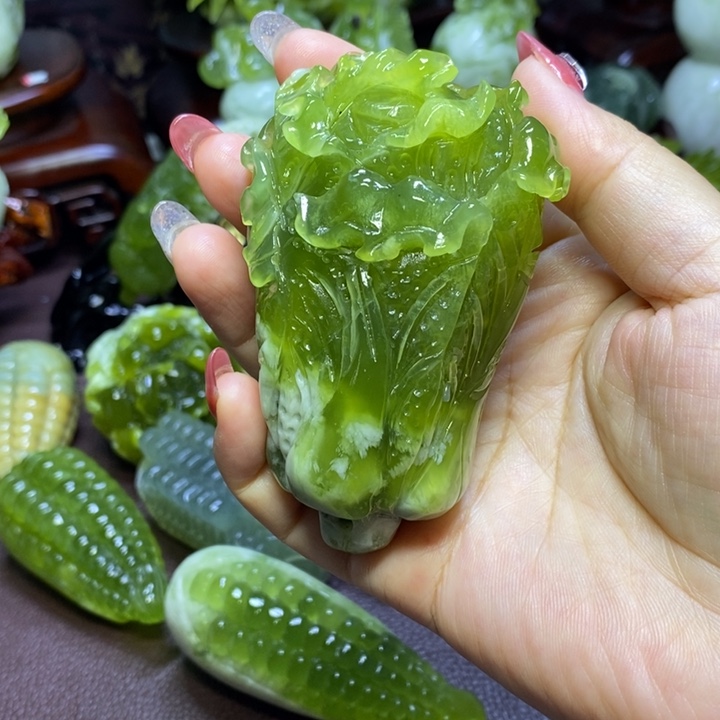 【闪购商品】蛇纹石玉手把件未镶嵌