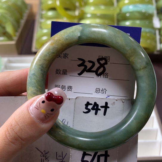 蛇纹石玉手镯未镶嵌328