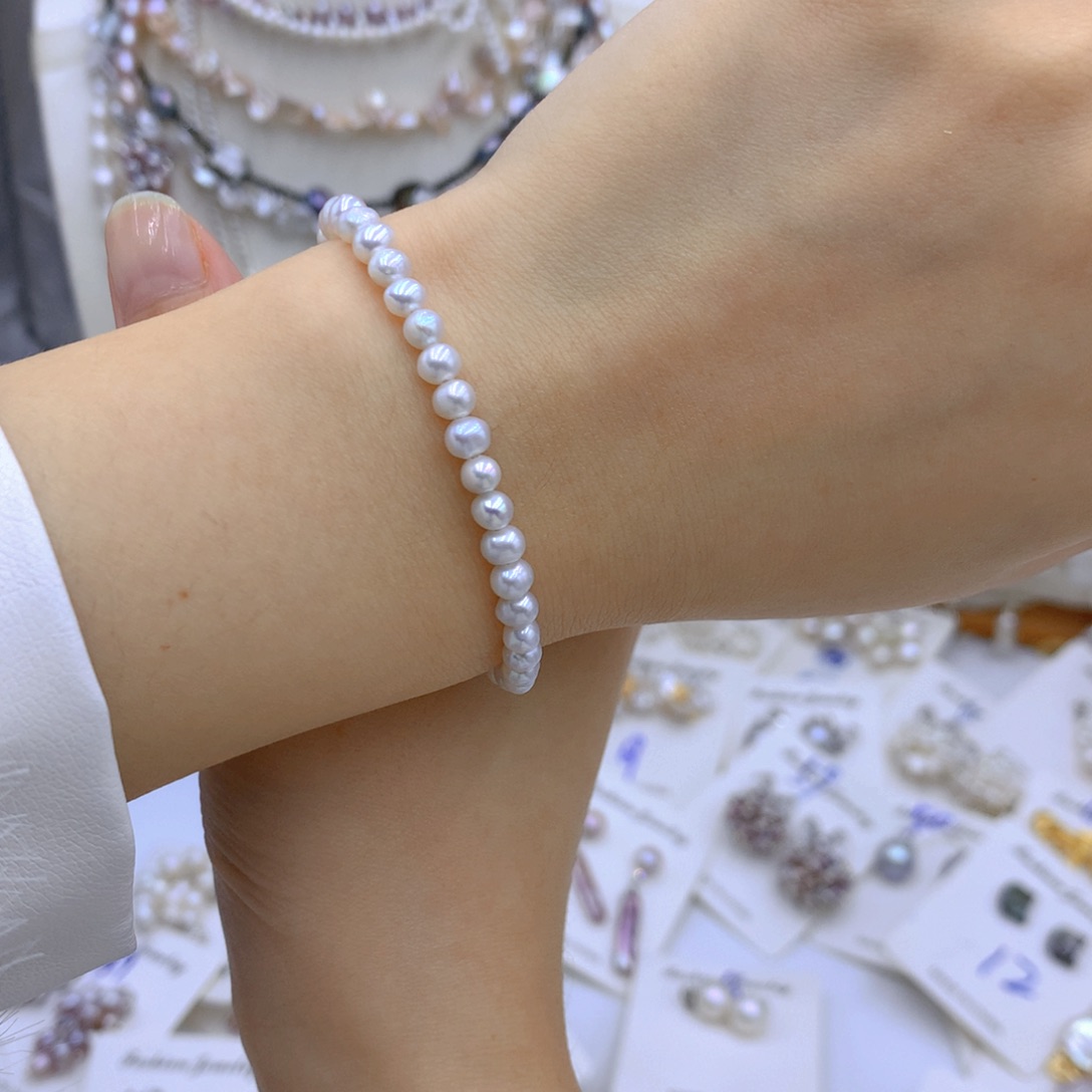 淡水珍珠颈饰银S925镶嵌