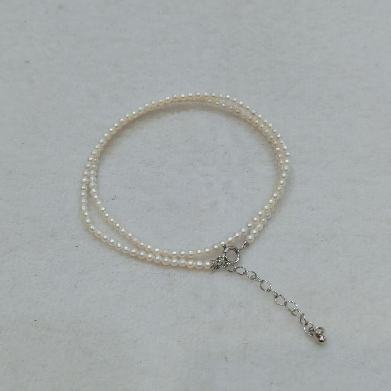 【松老板】淡水珍珠小米珠项链 约卡3mm