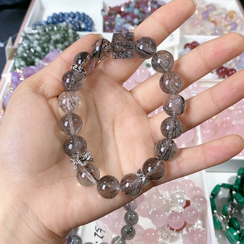 【闪购商品】水晶手链合金啵*叽黑发diy款1111