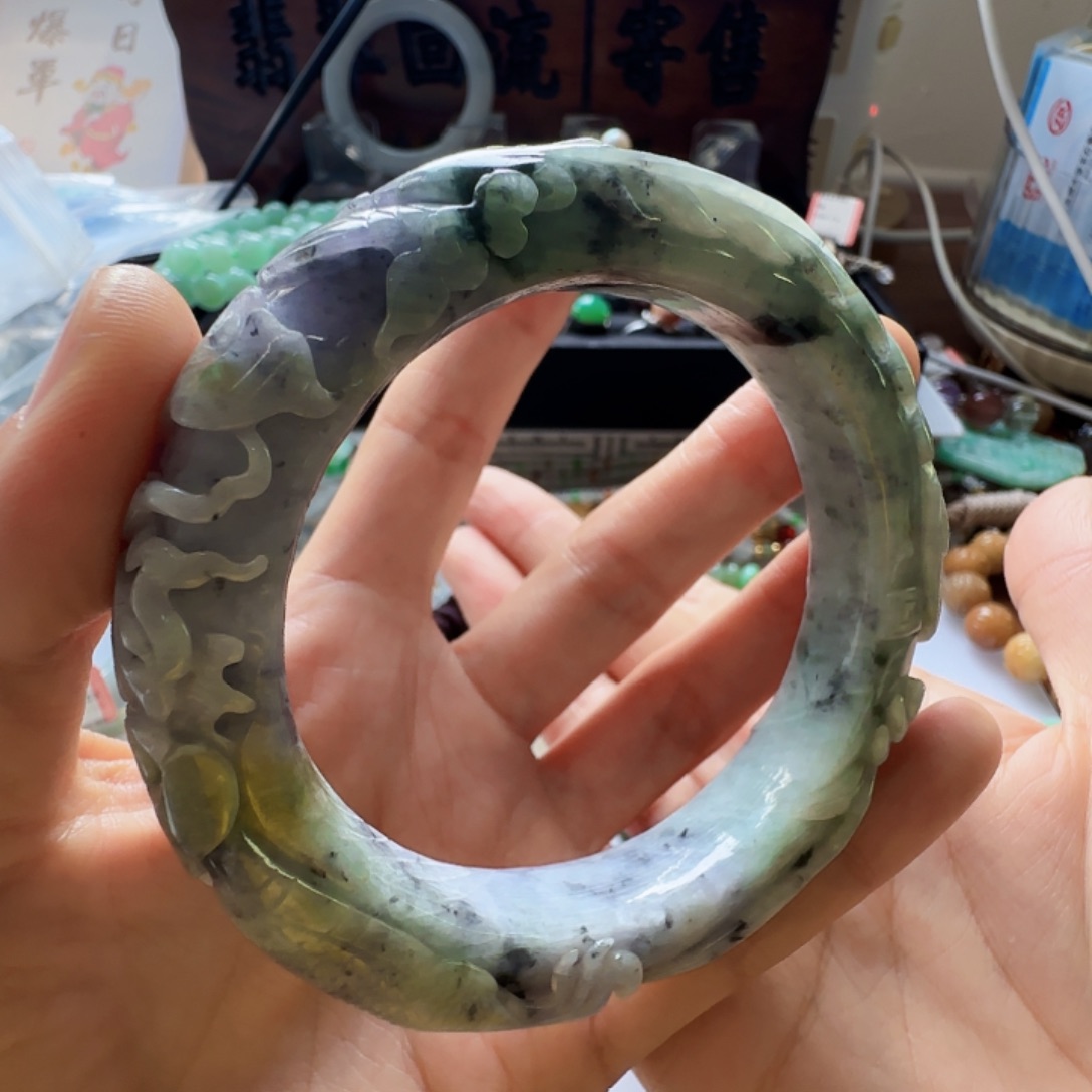 翡翠未镶嵌手镯翡翠1000