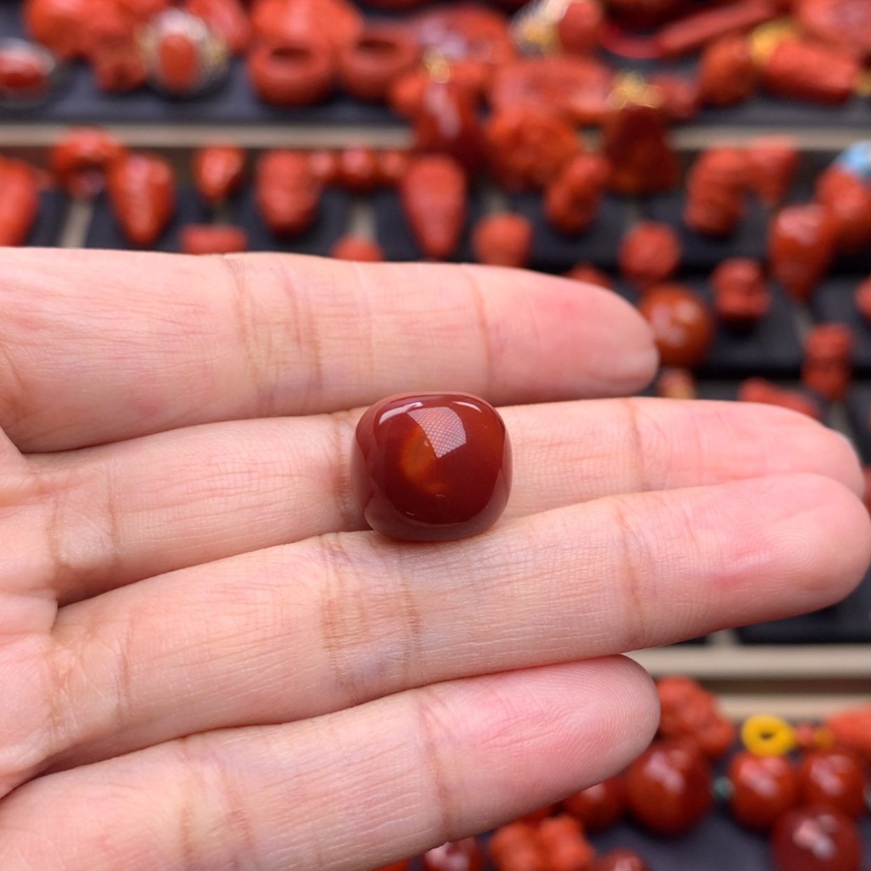 【闪购商品】南红玛瑙老型单珠13mm未镶嵌