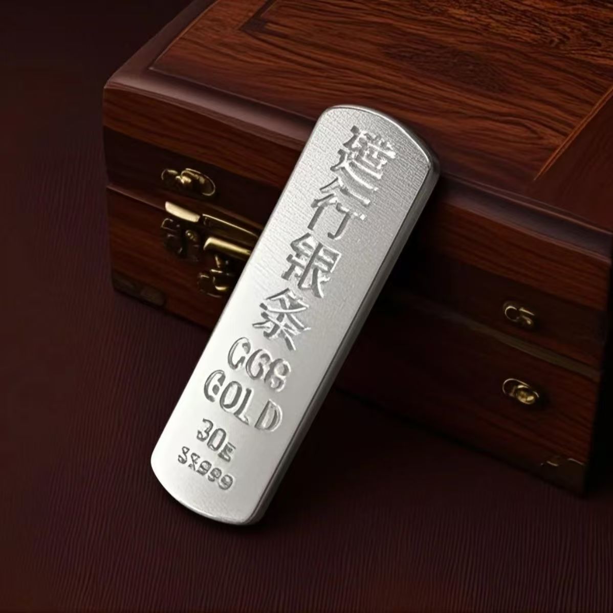 【宠粉】30克足重小条9999实心投资收藏纪念复古商务礼品纪念摆件