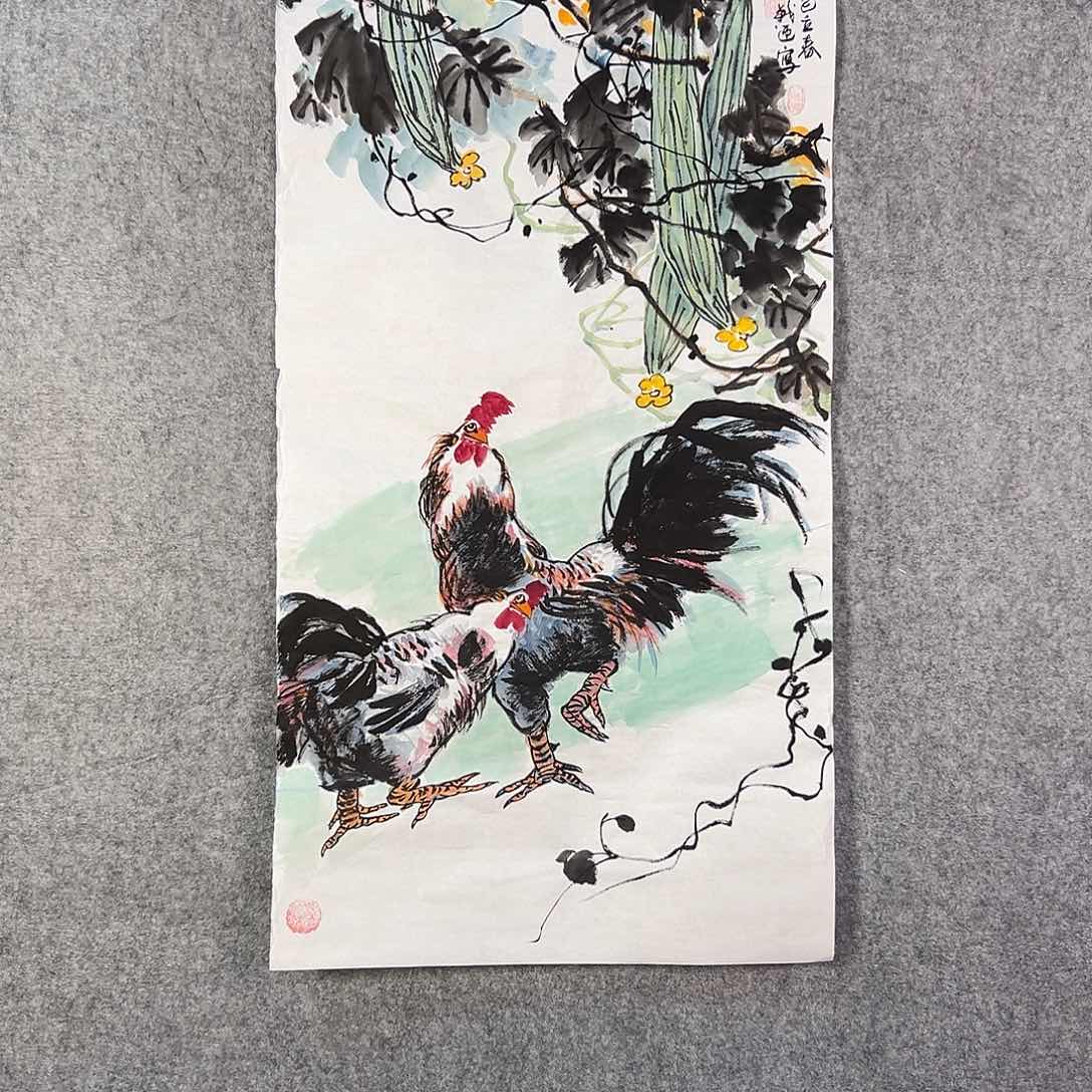 国画185 花鸟和蝴蝶等多种植物组成